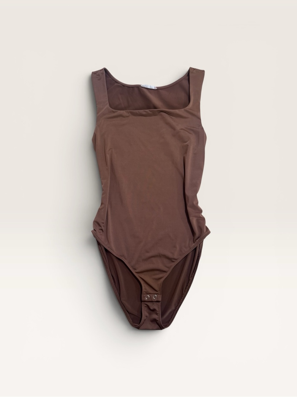 Edgely Square Neck Bodysuit | Medium | Mocha Brown | Minimalist Basic